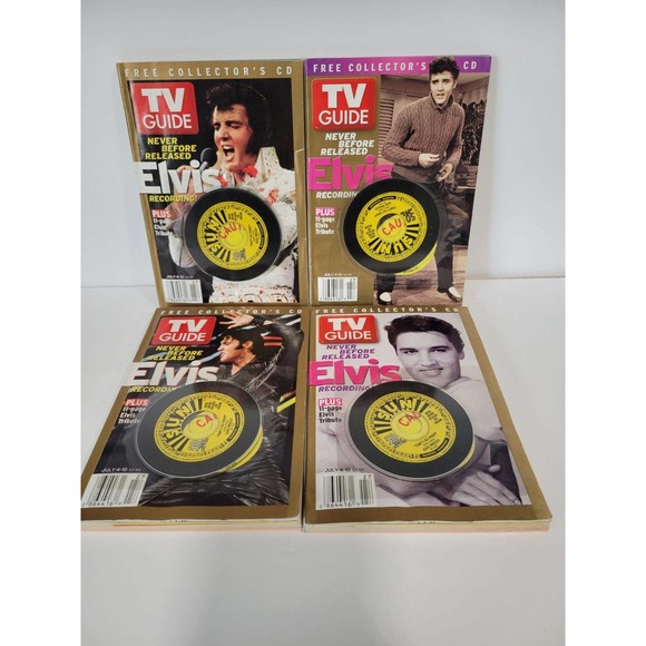Elvis Memorabilia TV Guide Lot 4 - Picture 1 of 6